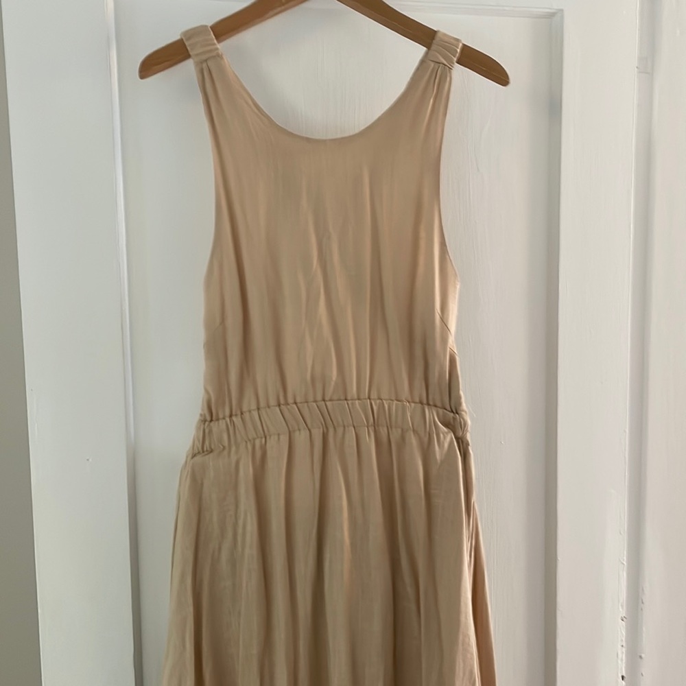 High neck open back maxi dress